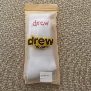 Drew house scribble socks red and white